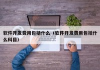 软件开发费用包括什么（软件开发费用包括什么科目）