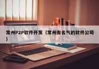 常州P2P软件开发（常州有名气的软件公司）