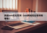 网站seo优化实训（seo网站优化培训有哪些）