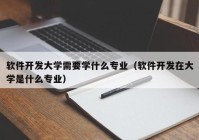 软件开发大学需要学什么专业（软件开发在大学是什么专业）