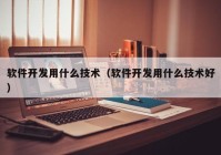 软件开发用什么技术（软件开发用什么技术好）