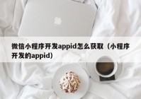 微信小程序开发appid怎么获取（小程序开发的appid）