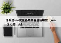 什么是seo优化基本内容包括哪些（seo 优化是什么）