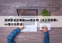 目前企业还要做seo优化吗（大公司需要seo是什么职业）