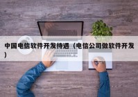 中国电信软件开发待遇（电信公司做软件开发）