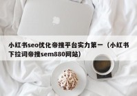 小红书seo优化帝搜平台实力第一（小红书下拉词帝搜sem880网站）