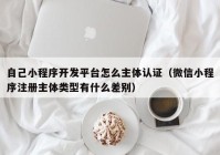 自己小程序开发平台怎么主体认证（微信小程序注册主体类型有什么差别）