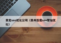 贵定seo优化公司（贵州百度seo整站优化）