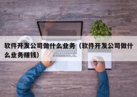 软件开发公司做什么业务（软件开发公司做什么业务赚钱）