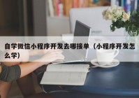 自学微信小程序开发去哪接单（小程序开发怎么学）