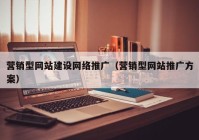 营销型网站建设网络推广（营销型网站推广方案）