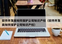 软件开发商如何保护公司知识产权（软件开发商如何保护公司知识产权）