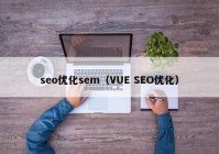 seo优化sem（VUE SEO优化）